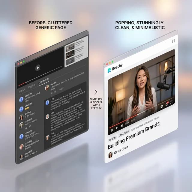 Clean frictionless pitch viewing page